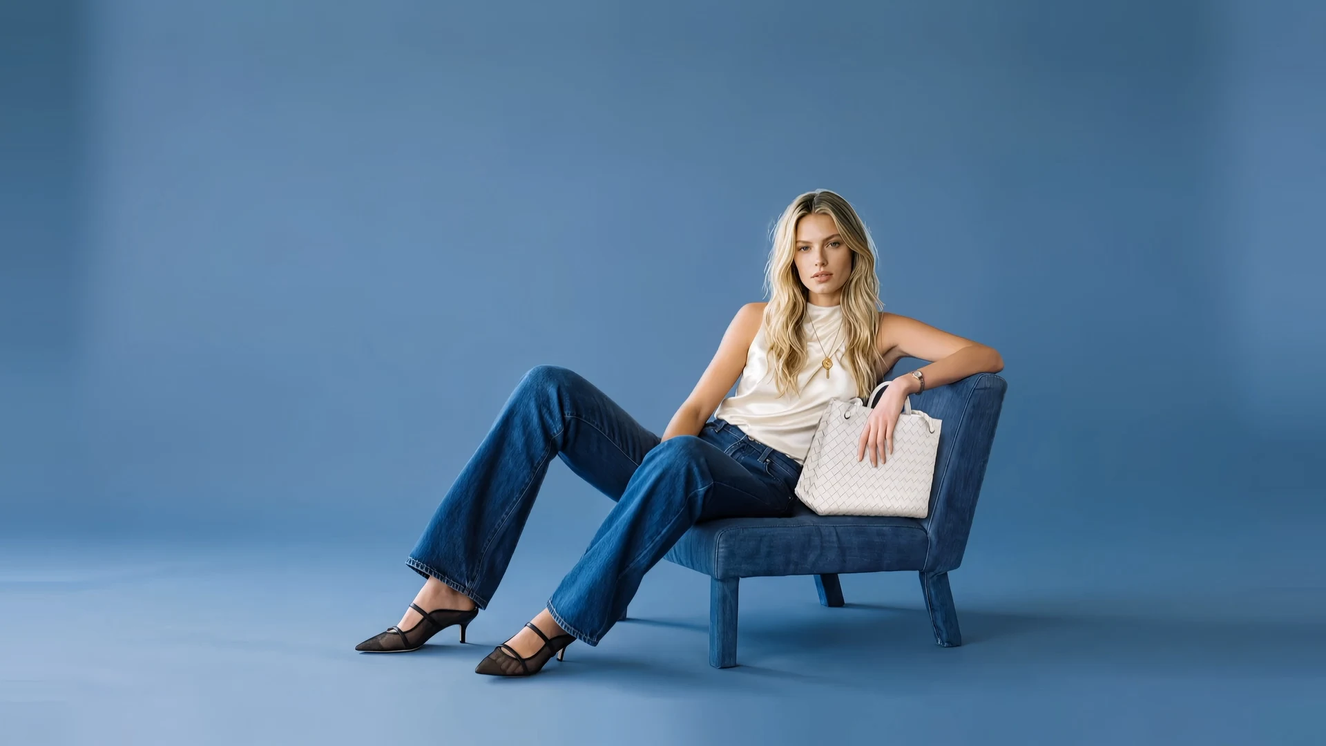 A frame from the Curiella fashion film